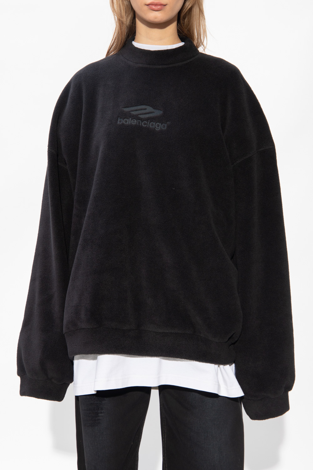 バレンシアガ : sweat shirt , Near Last Offer Fleece sweatshirt with logo Balenciaga - shirt-like cotton